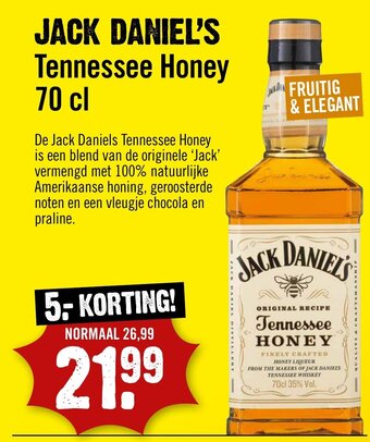 Dirck 3 Jack Daniel's Tennessee Honey 70 cl aanbieding