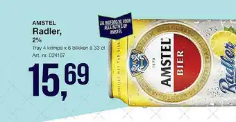 Bidfood Amstel Radler, 2% aanbieding