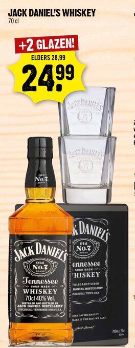 Dirck 3 Jack Daniel's Whiskey 70 cl aanbieding
