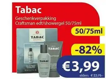 Die Grenze Tabac geschenkverpakking craftsman edt-showergel 50-75ml aanbieding