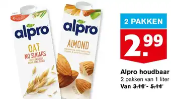 Hoogvliet Alpro houdbaar aanbieding