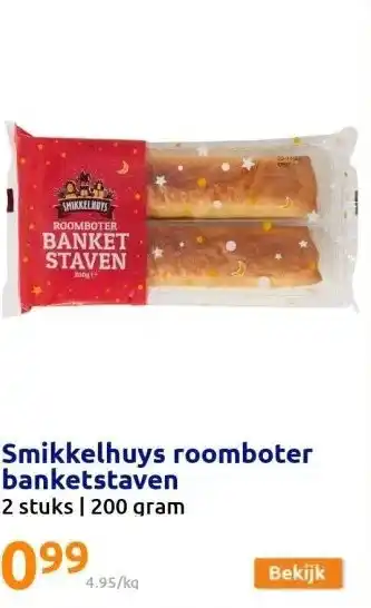 Action Smikkelhuys roomboter banketstaven aanbieding