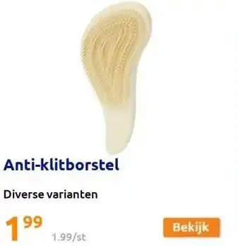 Action Anti-klitborstel aanbieding