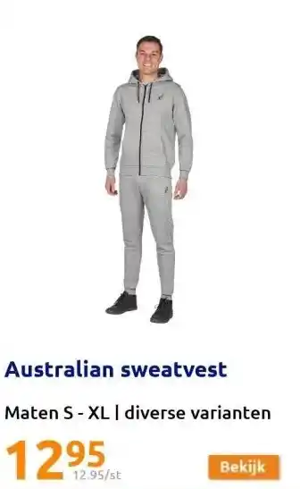 Action Australian sweatvest aanbieding