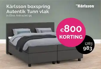 Beter Bed Kårlsson boxspring autentik tunn vlak aanbieding