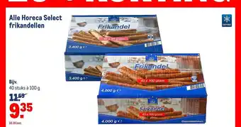 Makro Alle Horeca Select frikandellen 40 stuks a 100 g aanbieding