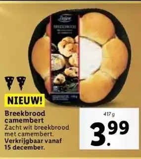 Lidl Breekbrood camembert aanbieding