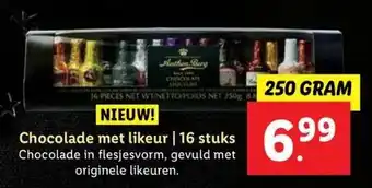 Lidl Chocolade met likeur | 16 stuks aanbieding