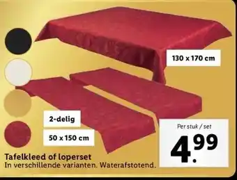 Lidl Tafelkleed of loperset aanbieding