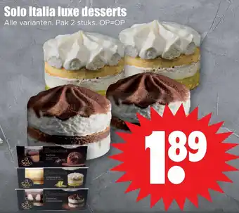 Dirk Solo Italia luxe dessert 2 stuks aanbieding