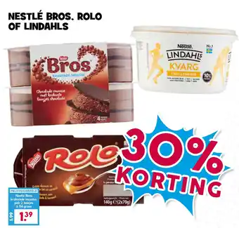 Boon`s Markt Nestlé bros, rolo of lindahls aanbieding