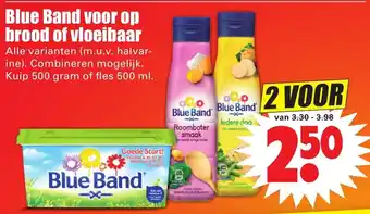 Dirk Blue Band voor op brood of vloeibaar 500ml/250g aanbieding