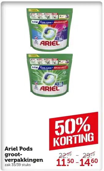 Coop Ariel Pods groot-verpakkingen aanbieding