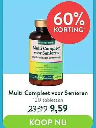 Holland & Barrett Holland & barrett multi compleet voor senioren aanbieding