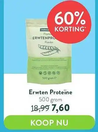 Holland & Barrett Holland & barrett erwten proteïne aanbieding