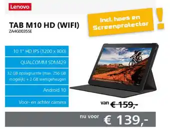 ITPRODEALS Lenovo TAB M10 HD (Wifi) | (ZA4G0035SE) aanbieding