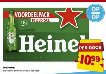 Hoogvliet Heineken 18 flesjes van 0.355 liter aanbieding