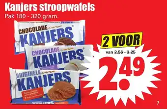 Dirk Kanjers stroopwafels 180-230 gram aanbieding