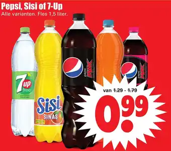 Dirk Pepsi, sisi of 7-up 1,5 liter aanbieding