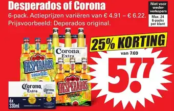 Dirk Desperados of corona aanbieding