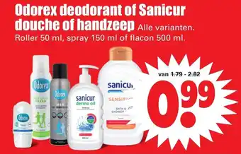 Dirk Odorex deodorant of sanicur douche of handzeep aanbieding