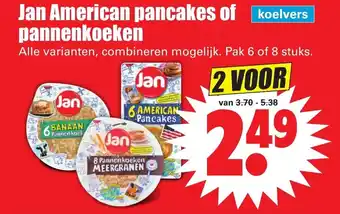 Dirk Jan american pancakes of pannenkoeken aanbieding