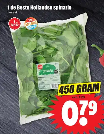 Dirk 1 de beste hollandse spinazie 450 gram aanbieding