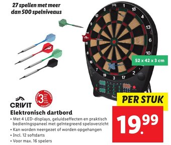 Lidl Crivit Elektronisch dartbord aanbieding