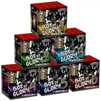 Huisman Vuurwerk Box of glory 6-assorted aanbieding