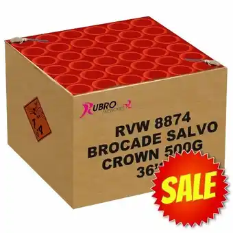 Huisman Vuurwerk Brocade salvo crown finalecake transbomber aanbieding