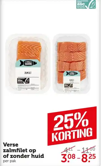 Coop Verse zalmfilet op of zonder huid aanbieding