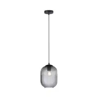 Lampenlicht.nl Art deco hanglamp zwart met smoke glas - chris aanbieding