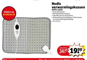 Kruidvat Nedis verwarmingskussen PEHP110CGY aanbieding