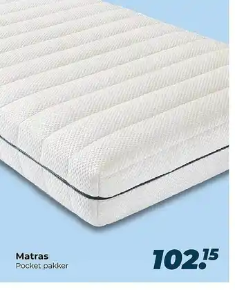 Beddenreus Matras pocket pakker aanbieding