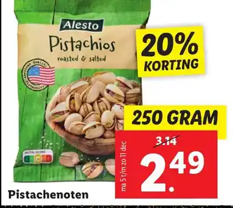 Lidl Pistachenoten 250g aanbieding