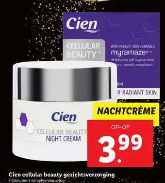 Lidl Cien cellular beauty gezichtsverzorging aanbieding