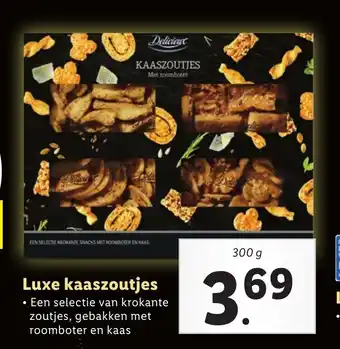 Lidl Luxe kaaszoutjes 300g aanbieding