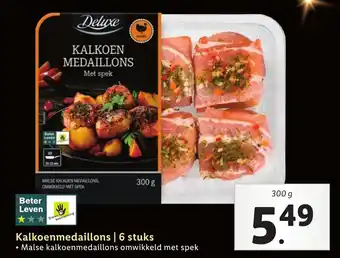 Lidl Kalkoenmedaillons 6 stuks 300g aanbieding