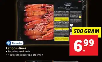 Lidl Langoustines 500g aanbieding