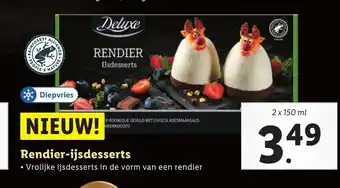 Lidl Rendier-ijsdesserts 2 x 150ml aanbieding