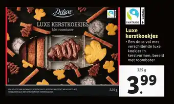 Lidl Luxe kerstkoekjes 325g aanbieding