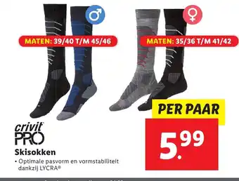 Lidl Crivit pro skisokken aanbieding