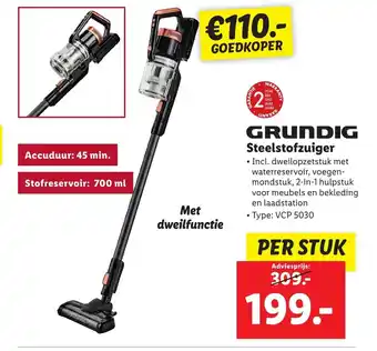 Lidl Grundig steelstofzuiger aanbieding