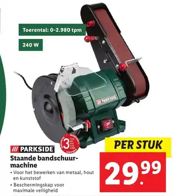 Lidl Parkside staande bandschuur-machine aanbieding