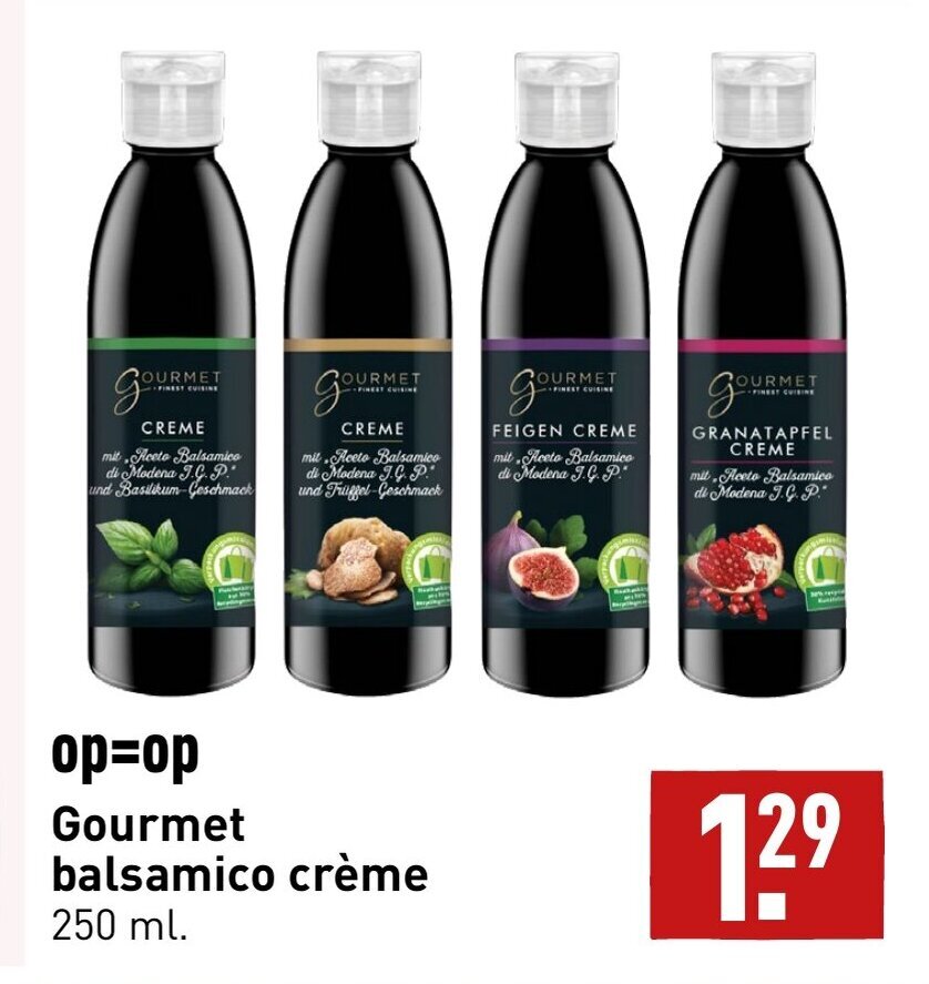 Gourmet balsamico creme 250ml aanbieding bij ALDI