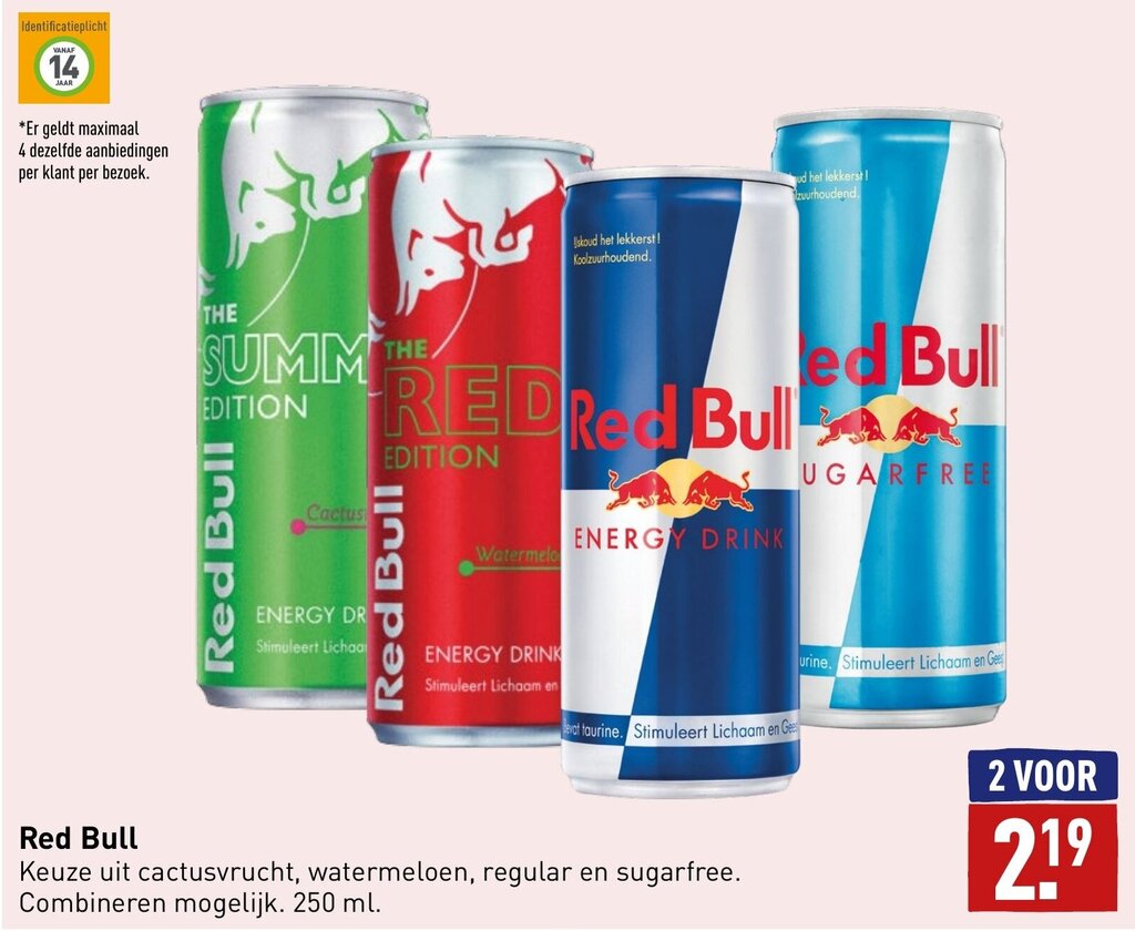 Red bull aanbieding bij ALDI