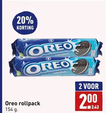 ALDI Oreo rollpack 154g aanbieding