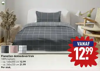 ALDI Flanellen dekbedovertrek per stuk aanbieding