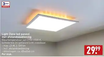 ALDI Light zone led paneel met afstandbediening aanbieding