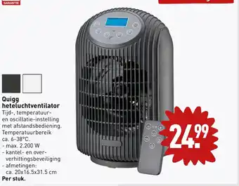 ALDI Quigg heteluchtventilator aanbieding